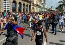 ¡Todo el apoyo a la lucha del pueblo cubano!