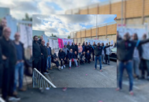 Huelga ilimitada en Keolis en Montesson (Yvelines, Francia)